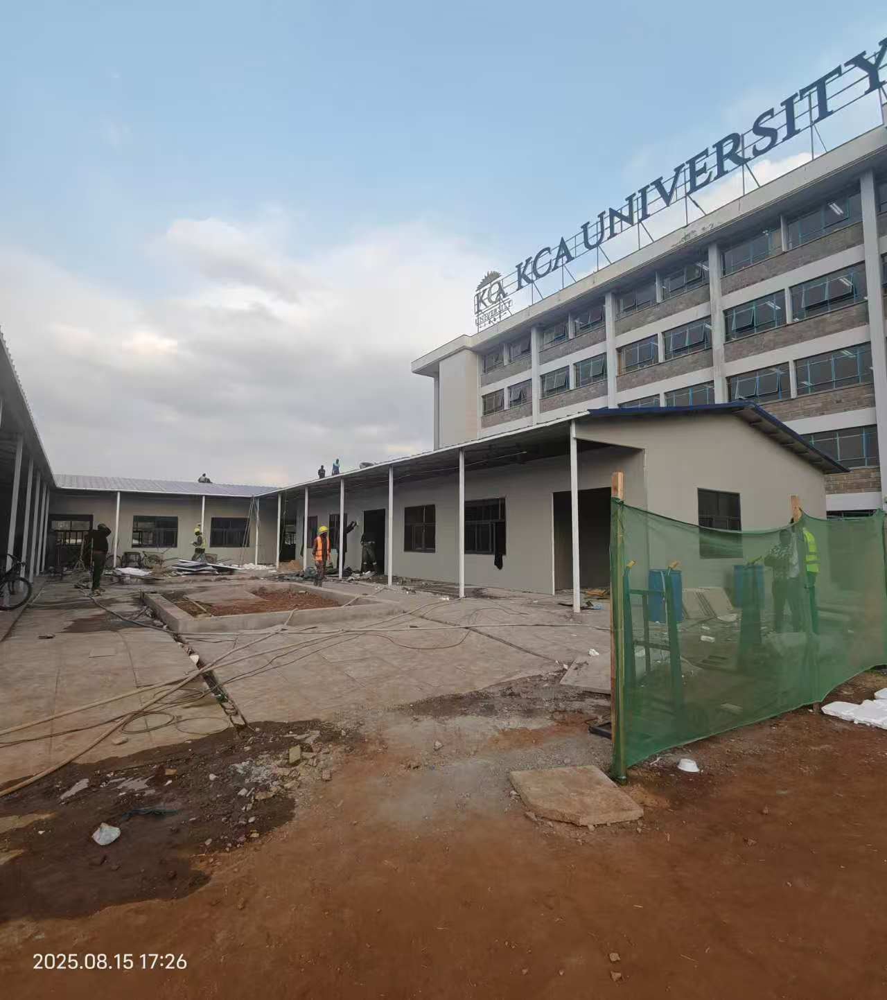 CITY STEEL prefab buildings at KCA University construction site Kenya